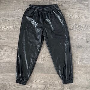 🌼ANNA & AVA🌼 Black Faux Leather Joggers